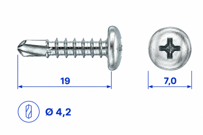 VIJAK DIN 7504 N 4,2x19